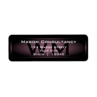 Pink Monogram Return Address Label