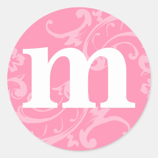 Pink Monogram Stickers (Front)