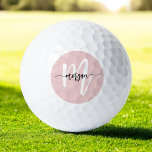 Pink Monogram Stylish Modern  Golf Balls<br><div class="desc">Elevate your golf game with these Pink Monogram Stylish Modern Golf Balls. Designed for the chic golfer, these high-performance balls feature a sleek pink finish and a custom monogram in a modern script. Whether you're playing a casual round or competing in a tournament, these golf balls offer excellent distance, control,...</div>