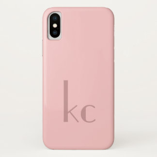 Pink monogram typogtaphy iPhone x case