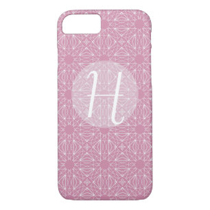 Pink Monogram with Pattern iPhone 8/7 Case