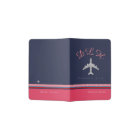 pink monogrammed travel passport cover for her