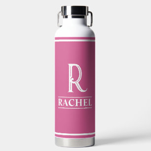 Pink Monogrammed Water Bottle