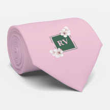 Pink Monogrammed Wild Cherry Blossom