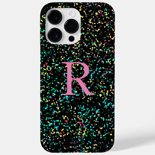 Pink Monograms Glitter Patterns Colourful Custom Case-Mate iPhone Case (Back)