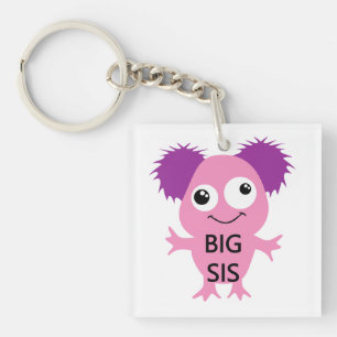Pink Monster Big Sister Key Ring