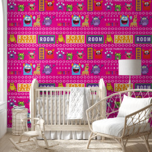 Pink Monster Kids' Rooms Child Name antistress Wallpaper