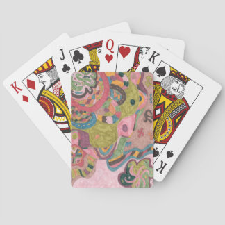"Pink Mood" Abstract Art Playing Cards