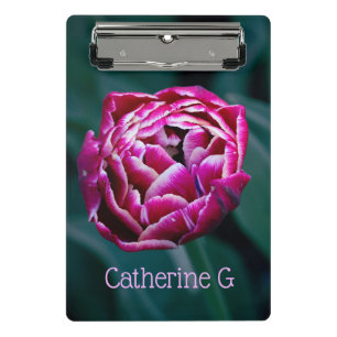 Pink moody tulip mini clipboard