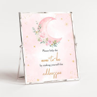 Pink Moon and Stars Baby Shower Envelope Station