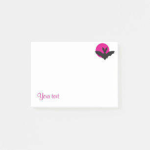 Pink Moon Bat Silhouette Gothic Art Post-it Notes