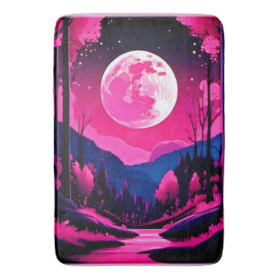 Pink Moon Fantasy Bath Mat