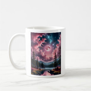 Pink Moon Forest Fantasy Sky Tee Coffee Mug