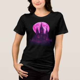 Pink Moon Gothic Cathedral Tri-Blend Shirt