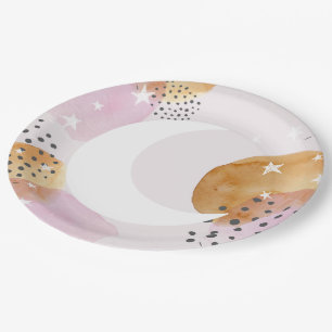Pink Moon Paper Plate