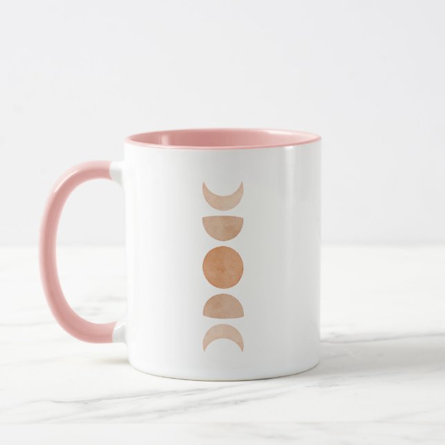 Pink Moon Phases Coffee Mug (Left)