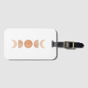 Pink Moon Phases Luggage Tag