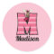 Pink Moose Monogram "M" Personalised Stickers