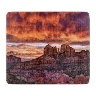 Pink Morning Glory Cutting Board