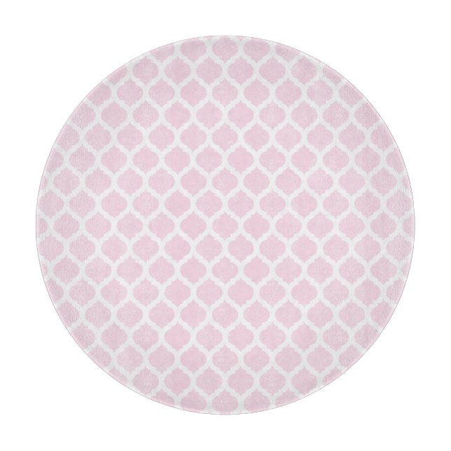 Pink Moroccan Cutting Board (Front)