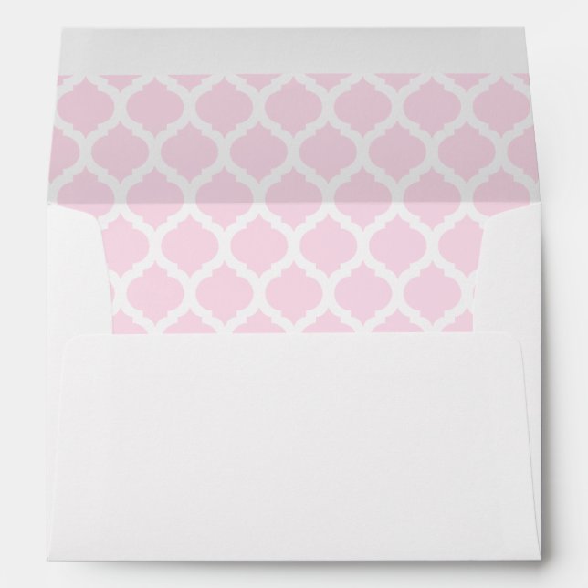 Pink Moroccan Pattern A7 Envelopes (Back (Bottom))
