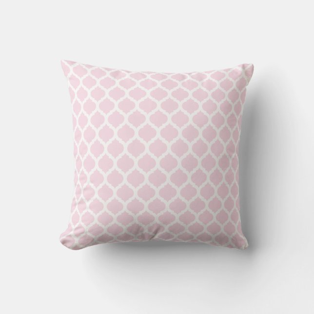 Pink Moroccan Pattern Throw Pillows (Front)
