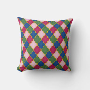 Pink Moroccan Tile Cushion