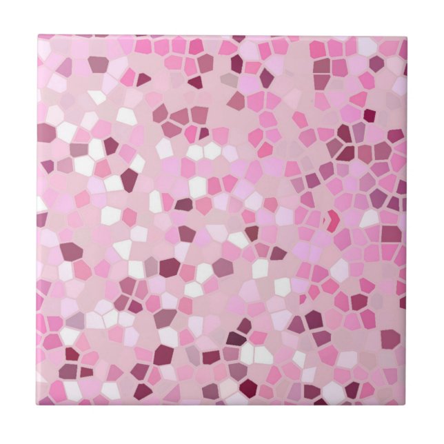 Pink Mosaic Ceramic Tile (Front)