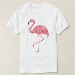 Pink Mosaic Flamingo Tropical Art Aesthetic T-Shirt