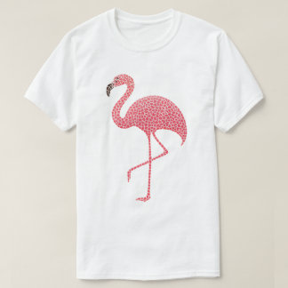 Pink Mosaic Flamingo Tropical Art Aesthetic T-Shirt