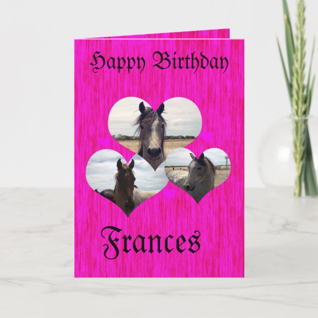 Pink Mosaic Frances Name, Card (Front)