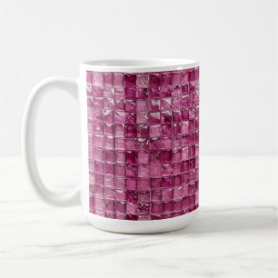 Pink mosaic pattern coffee mug