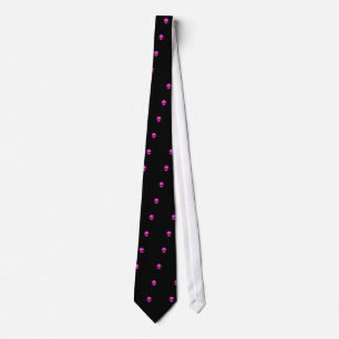 Pink Mosaic Skull Tie