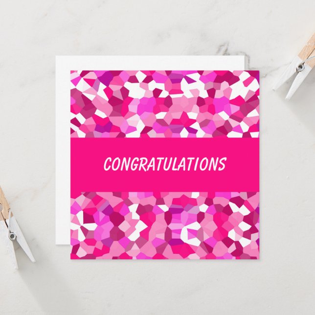 Pink Mosaics flat card (Front/Back In Situ)
