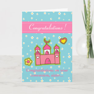 Pink Mosque Flowery Card