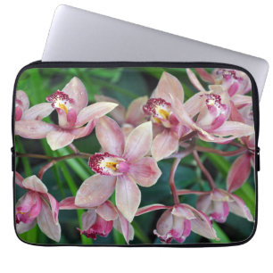 Pink moth orchids laptop sleeve