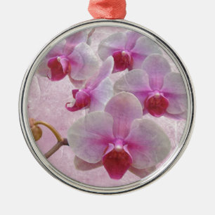 Pink Moth Orchids - Phalaenopsis Metal Tree Decoration