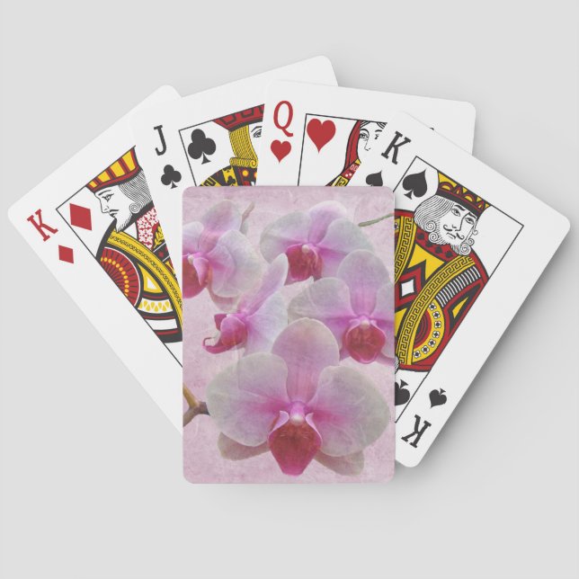 Pink Moth Orchids - Phalaenopsis Playing Cards (Back)