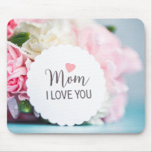 Pink Motherhood Flower Happy Mothers Day Flowers P Mouse Pad