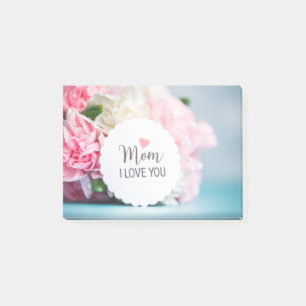 Pink Motherhood Flower Happy Mothers Day Flowers Post-it Notes
