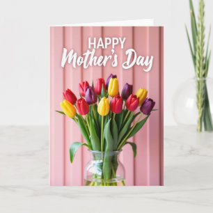 Pink Mothers Day Bouquet Card