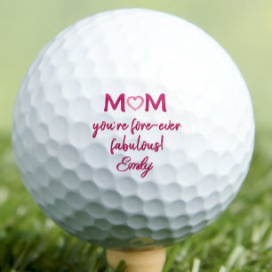 Pink Mothers Day Gift Fore-ever Fabulous Mum  Golf Balls