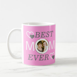 Pink Mothers Day Keepsake Best Mum Photo Coffee Mug