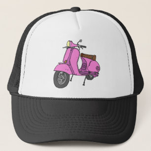 Pink Motor Scooter Trucker Hat