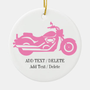 Pink Motorcycle Ornament