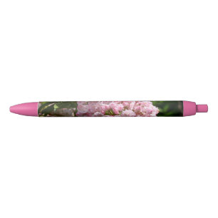 Pink Mountain Laurel Floral  Blue Ink Pen