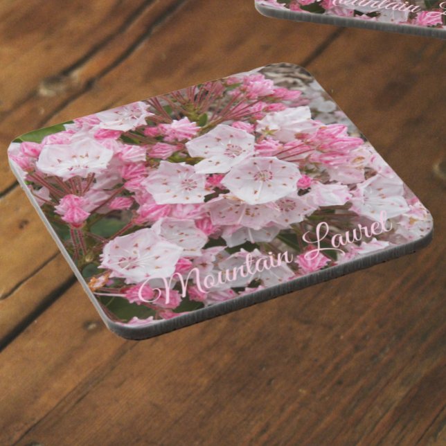 Pink Mountain Laurel Floral Coaster (In Situ)