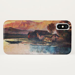PINK MOUNTAINS LAKE ALPINE SUNSET LANDSCAPE iPhone X CASE
