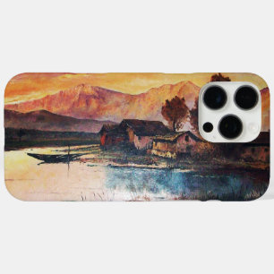 PINK MOUNTAINS LAKE ALPINE SUNSET LANDSCAPE iPhone 16 PRO MAX CASE