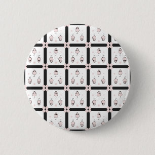 Pink Mouse Seamless Pattern Design - Cute Decor 6 Cm Round Badge